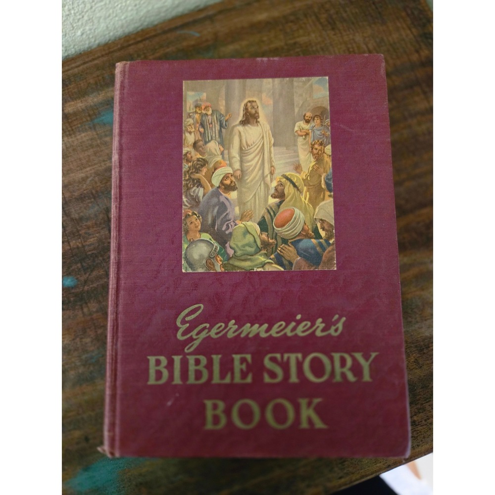 Vintage 1947 Egermeier's Bible Story Book Hardcover Illustrated Warner Press